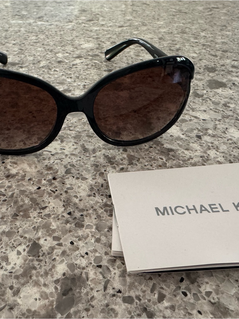 Michael Kors Women's Black Frame Sunglasses with Brown Lenses